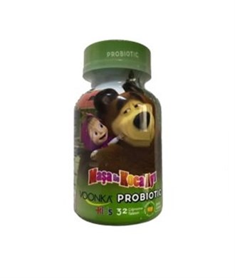 ProbiyotiklerVoonkaVoonka Maşa ile Koca Ayı PROBIOTIC 32 Çiğneme Tableti ( Doğal Kayısı Aromalı, Şeker İlavesiz )