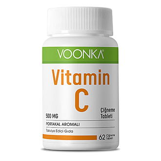 Takviye Edici GıdalarVoonkaVoonka Vitamin C Çiğneme Tableti 500 mg 62 Tablet