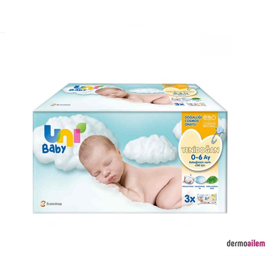 Temizleme ÜrünleriUni BabyUni Baby Yenidoğan Islak Mendil 3' lü Avantaj Paketi 40 x 3 Adet