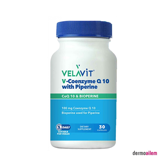 Takviye Edici GıdalarVelavitVelavit Coenzyme Q10 With Piperine 30 Kapsül