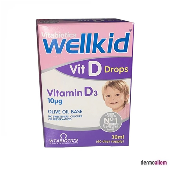Takviye Edici GıdalarVitabioticsVitabiotics Wellkid Vit D Drops Vitamin D3 30 ml