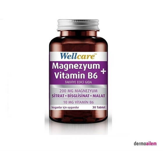 Takviye Edici GıdalarWellcareWellcare Magnezyum ve Vitamin B6 30 Tablet