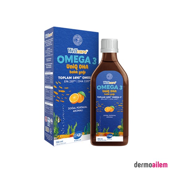 Takviye Edici GıdalarWellcareWellcare Omega 3 UniQ Doğal Portakal Aromalı Balık Yağı 150 ML
